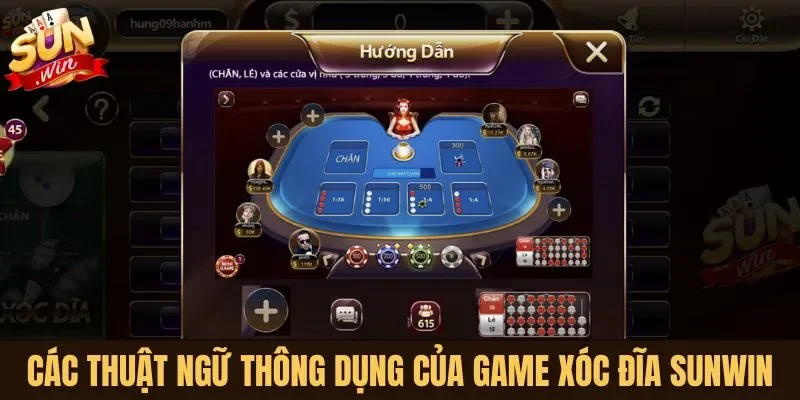 Các thuật ngữ thông dụng của game Xóc Đĩa Sunwin