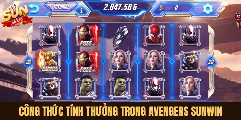 Công thức tính thưởng trong Avengers Sunwin