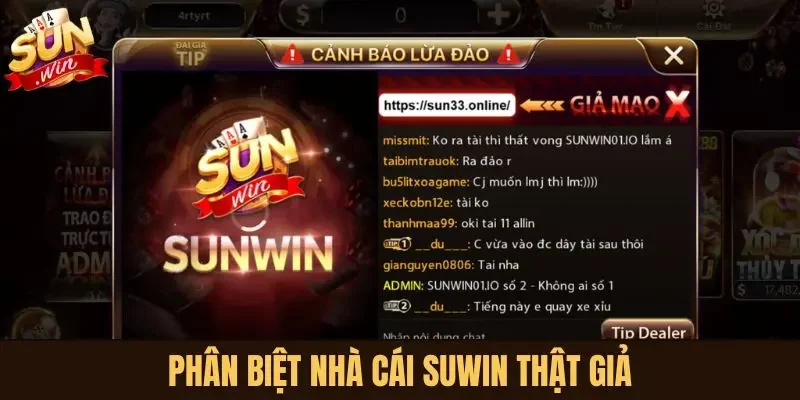 Phân biệt nhà cái Suwin thật giả