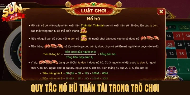 Quy tắc nổ hũ Thần Tài trong trò chơi